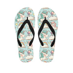 Cute Rainbow Unicorn Pattern Print Flip Flops