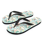 Cute Rainbow Unicorn Pattern Print Flip Flops