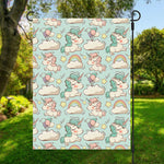 Cute Rainbow Unicorn Pattern Print Garden Flag