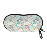 Cute Rainbow Unicorn Pattern Print Glasses Case