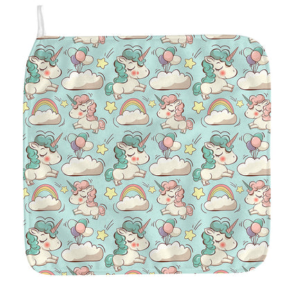 Cute Rainbow Unicorn Pattern Print Hand Towel