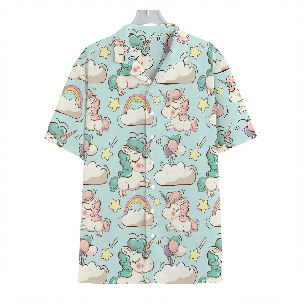 Cute Rainbow Unicorn Pattern Print Hawaiian Shirt