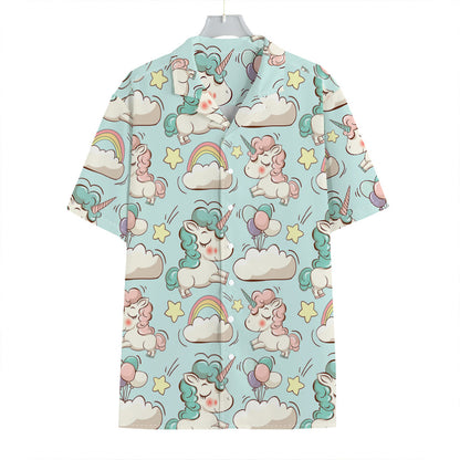 Cute Rainbow Unicorn Pattern Print Hawaiian Shirt
