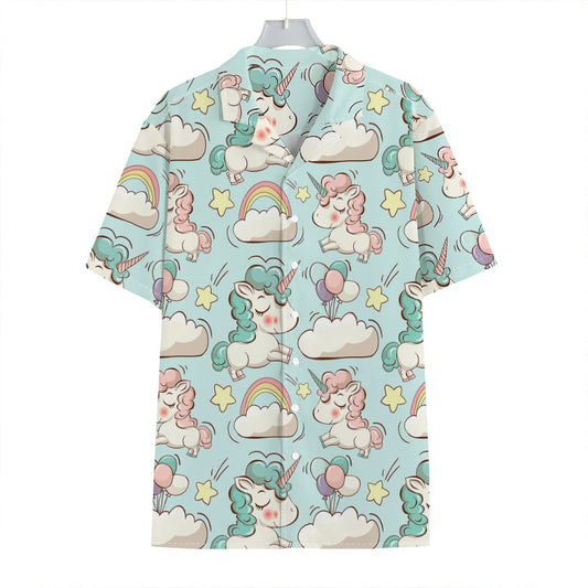 Cute Rainbow Unicorn Pattern Print Hawaiian Shirt
