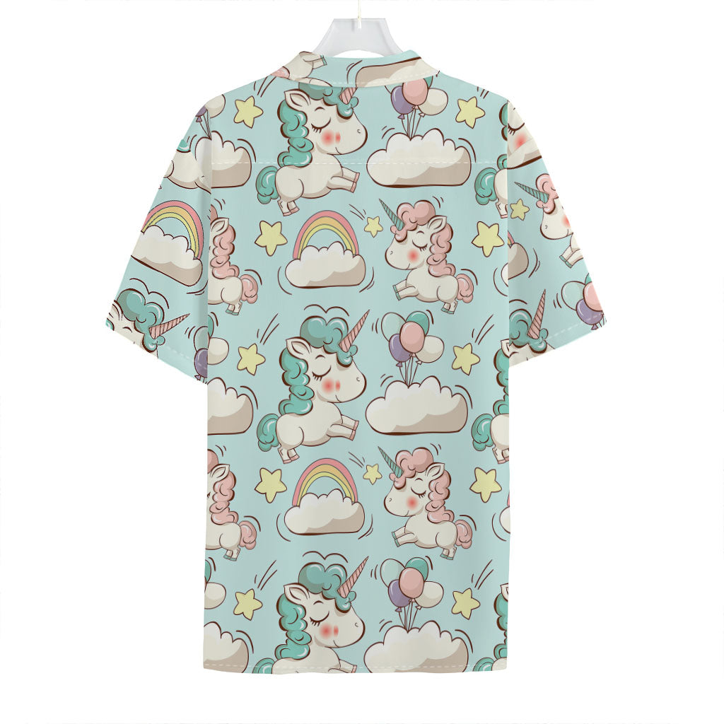 Cute Rainbow Unicorn Pattern Print Hawaiian Shirt