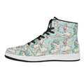 Cute Rainbow Unicorn Pattern Print High Top Leather Sneakers