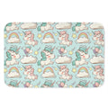 Cute Rainbow Unicorn Pattern Print Indoor Door Mat