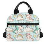 Cute Rainbow Unicorn Pattern Print Insulated Lunch Bag