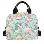 Cute Rainbow Unicorn Pattern Print Insulated Lunch Bag
