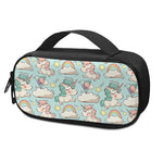 Cute Rainbow Unicorn Pattern Print Insulin Cooler Travel Case