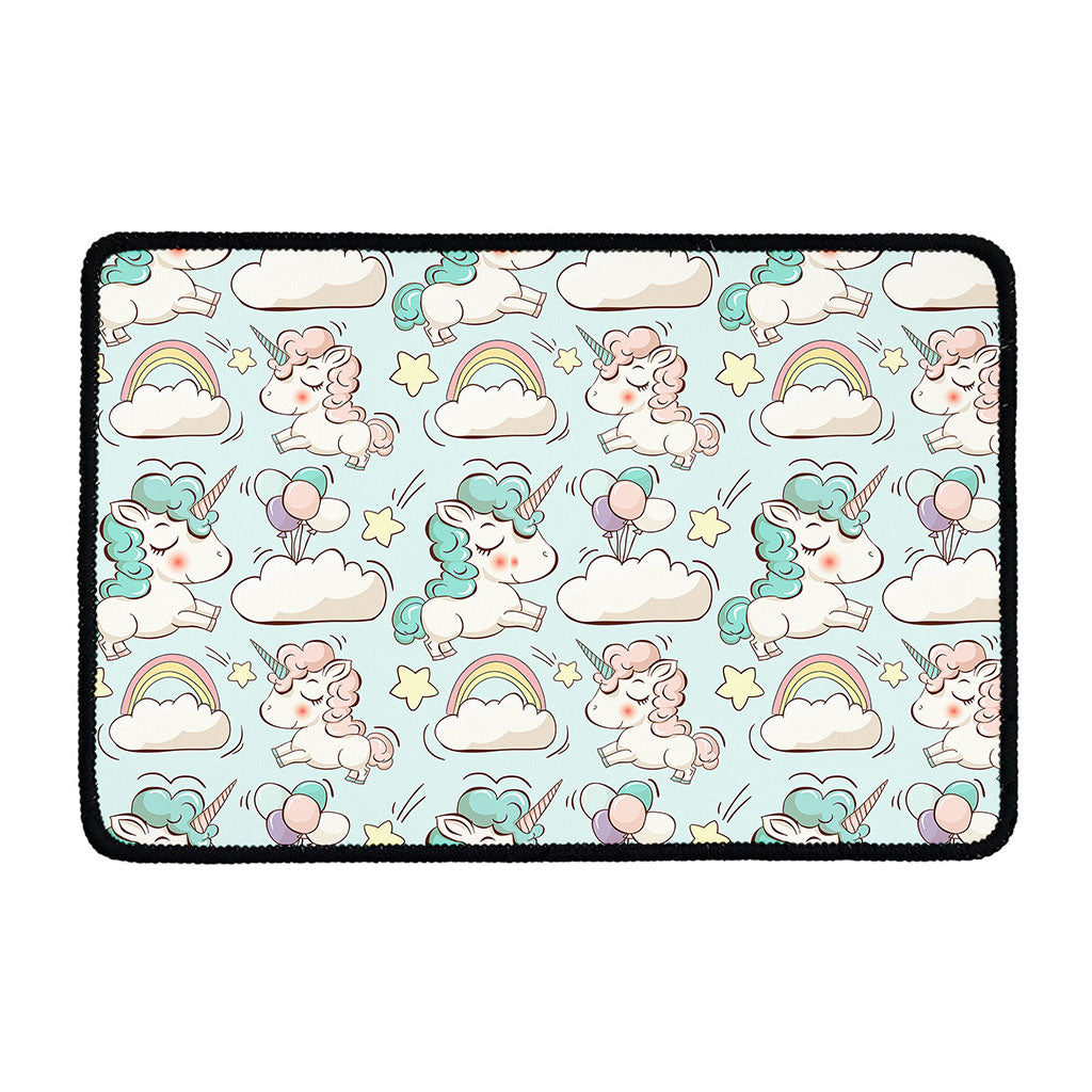 Cute Rainbow Unicorn Pattern Print Kitchen Mat