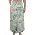 Cute Rainbow Unicorn Pattern Print Lantern Pants