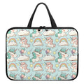 Cute Rainbow Unicorn Pattern Print Laptop Sleeve With Handle
