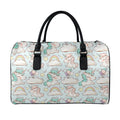 Cute Rainbow Unicorn Pattern Print Leather Duffel Bag