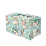 Cute Rainbow Unicorn Pattern Print Leather Tissue Box Cover