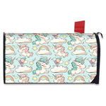 Cute Rainbow Unicorn Pattern Print Mailbox Cover