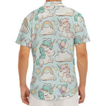 Cute Rainbow Unicorn Pattern Print Men's Deep V-Neck Shirt