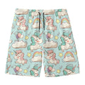 Cute Rainbow Unicorn Pattern Print Men's Swim Trunks