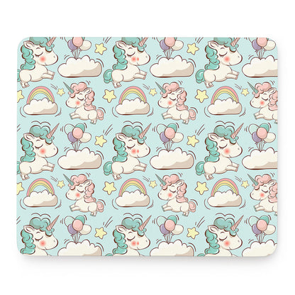 Cute Rainbow Unicorn Pattern Print Mouse Pad
