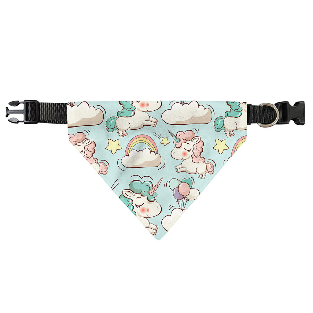 Cute Rainbow Unicorn Pattern Print Over The Collar Dog Bandana