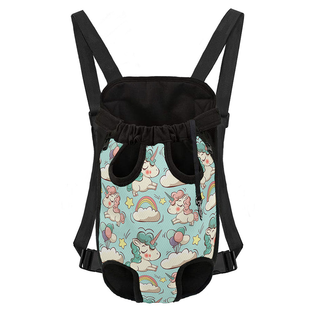 Cute Rainbow Unicorn Pattern Print Pet Carrier Backpack