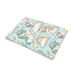 Cute Rainbow Unicorn Pattern Print Pet Cooling Mat Cover