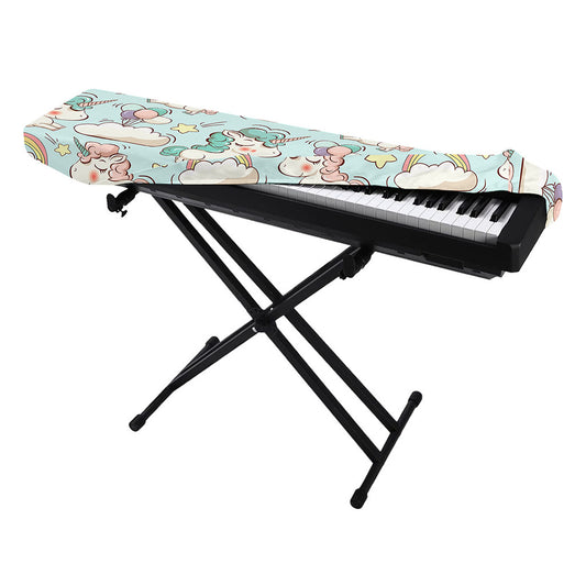 Cute Rainbow Unicorn Pattern Print Piano Keyboard Cover