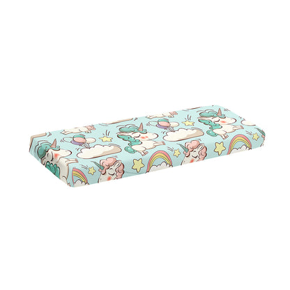 Cute Rainbow Unicorn Pattern Print Piano Keyboard Cover