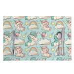 Cute Rainbow Unicorn Pattern Print Placemat