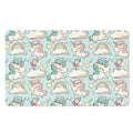 Cute Rainbow Unicorn Pattern Print Polyester Doormat