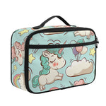 Cute Rainbow Unicorn Pattern Print Portable Lunch Bag