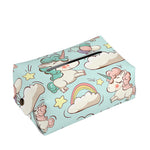 Cute Rainbow Unicorn Pattern Print Rectangle Tissue Box Cover