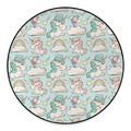 Cute Rainbow Unicorn Pattern Print Round Floor Mat