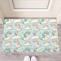 Cute Rainbow Unicorn Pattern Print Rubber Doormat