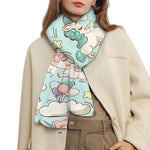 Cute Rainbow Unicorn Pattern Print Scarf