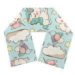 Cute Rainbow Unicorn Pattern Print Scarf