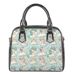 Cute Rainbow Unicorn Pattern Print Shoulder Handbag