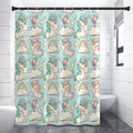 Cute Rainbow Unicorn Pattern Print Shower Curtain
