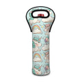 Cute Rainbow Unicorn Pattern Print Single Neoprene Wine Tote