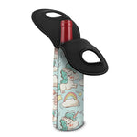 Cute Rainbow Unicorn Pattern Print Single Neoprene Wine Tote
