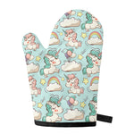 Cute Rainbow Unicorn Pattern Print Single Oven Mitt