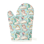 Cute Rainbow Unicorn Pattern Print Single Oven Mitt