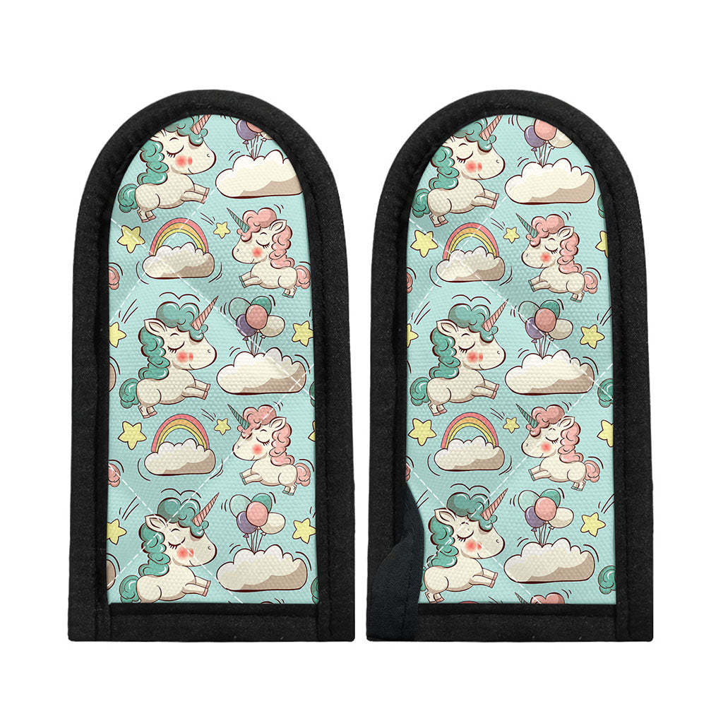 Cute Rainbow Unicorn Pattern Print Skillet Handle Cover