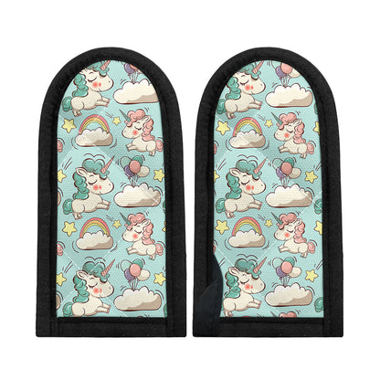 Cute Rainbow Unicorn Pattern Print Skillet Handle Cover