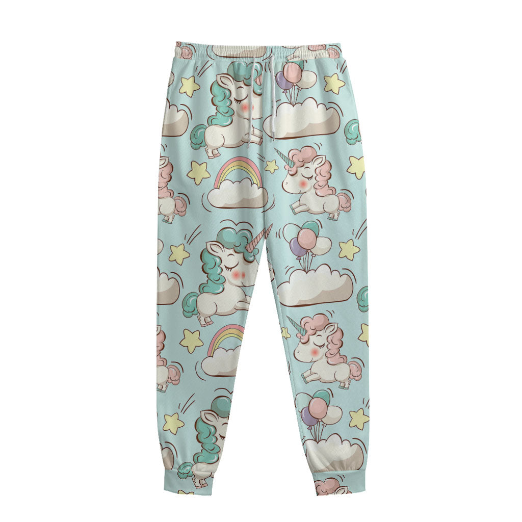 Cute Rainbow Unicorn Pattern Print Sweatpants
