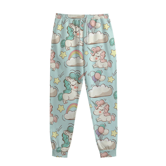 Cute Rainbow Unicorn Pattern Print Sweatpants