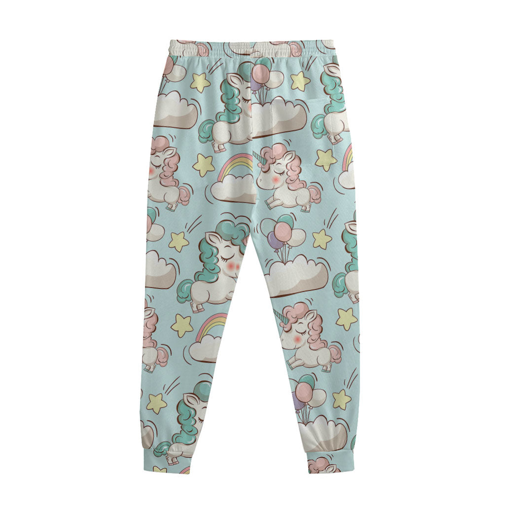 Cute Rainbow Unicorn Pattern Print Sweatpants