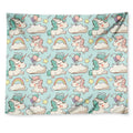Cute Rainbow Unicorn Pattern Print Tapestry