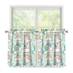 Cute Rainbow Unicorn Pattern Print Tier Curtains