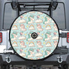 Cute Rainbow Unicorn Pattern Print Tire Cover With Camera Hole